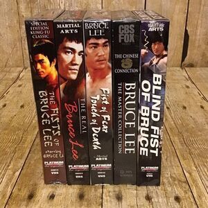 Bruce Lee Lot of 5 Sealed VHS Movies Martial Arts